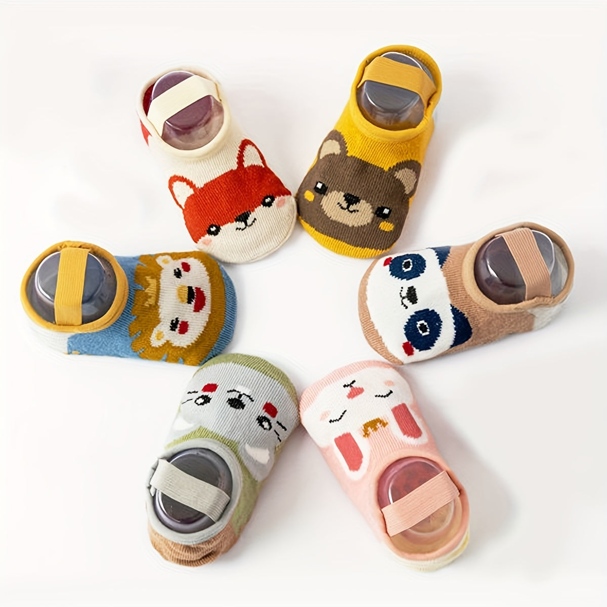 Baby Girls Cotton Non-slip Floor Socks Shoes Cartoon Animal Pattern