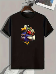 Goose Print Men's Graphic T-shirt for Summer