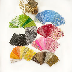 100pcs 9x9 Bright Square Fabric Quilting Printing DIY Hand Sewn Flower Cloth