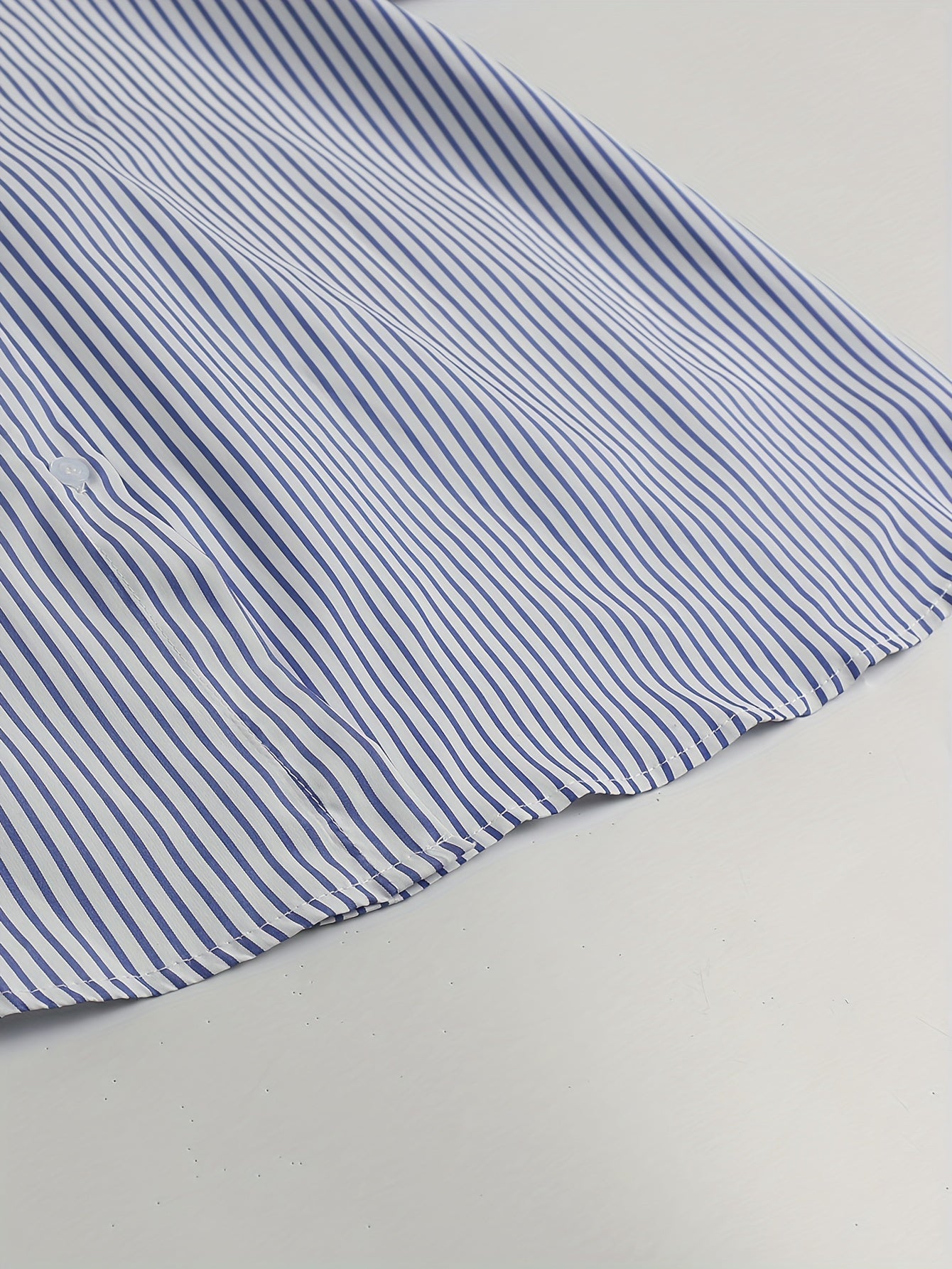 Stripe Print Button Up Long Sleeve Blouse