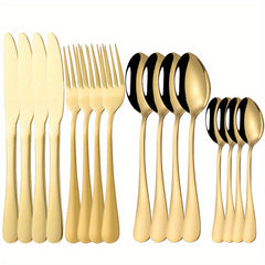 16pcs Stainless Steel Cutlery Set for Dining and Restaurant