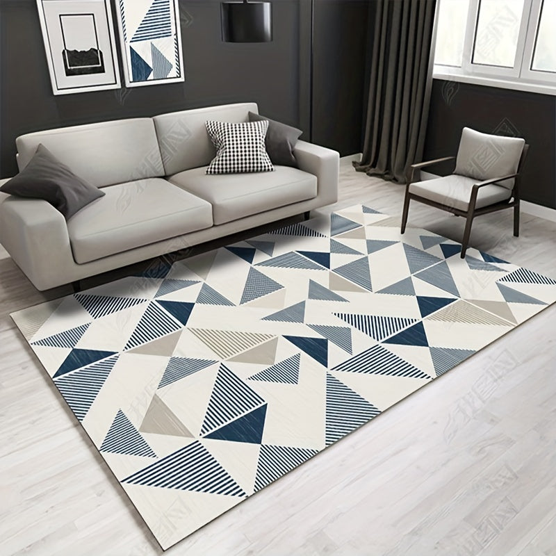 Soft Abstract Area Rug - Non-Slip Bedroom Carpet