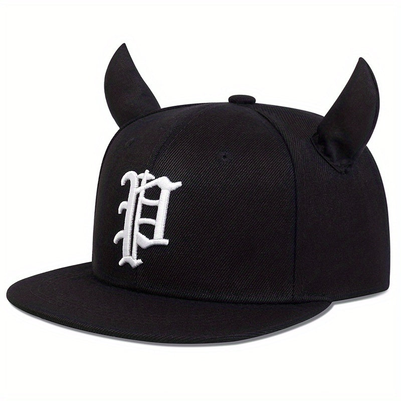 Gothic Monster Ear Baseball Cap Letter Embroidery Snapback Hat