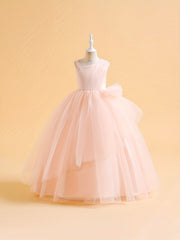 Girls Mesh Puffy Princess Dress Gown For Party or Wedding