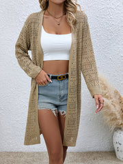 Open Front Crochet Cardigan for Women