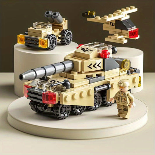 123pcs Military Tank Series Building Blocks Toys for Children
