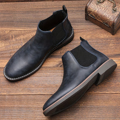 Men's Chelsea Boots Slip On Round Toe Ankle Boot
