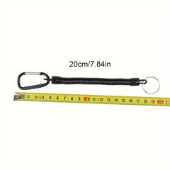 10pcs Fishing Lanyard Coiled Tether Carabiner Pliers Accessories