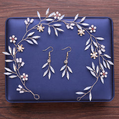 Wedding Hair Accessories Flowers Pearls Bridal Jewelry Headdress