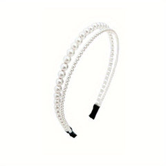 Faux Pearls Hair Hoop Princess Headwear Hair Accessories For Girls