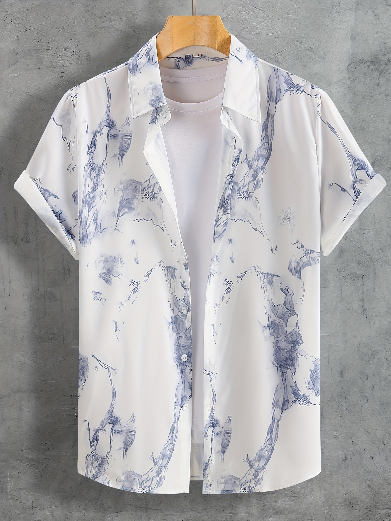 Abstract Pattern Casual Short Sleeve Shirt Men's Hawaiian Shirt