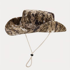 Men's Camo Outdoor Fishing Hat with Sun Protection