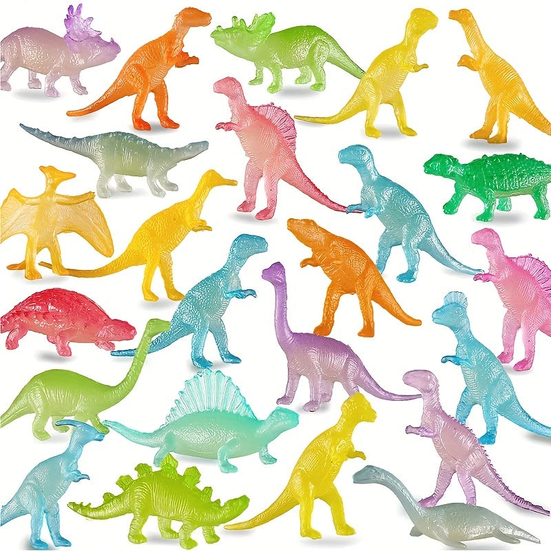 16pcs Luminous Mini Dinosaurs Glow In Dark Dino Figures
