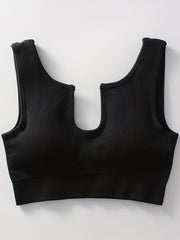 Ribbed Seamless Workout Sets Crop Tank Top & High Waist Yoga Leggings Sets