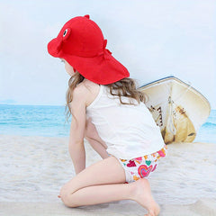 Kids Sun Hat with Neck Flap UPF 50 UV Resistant Wide Brim Beach Cap
