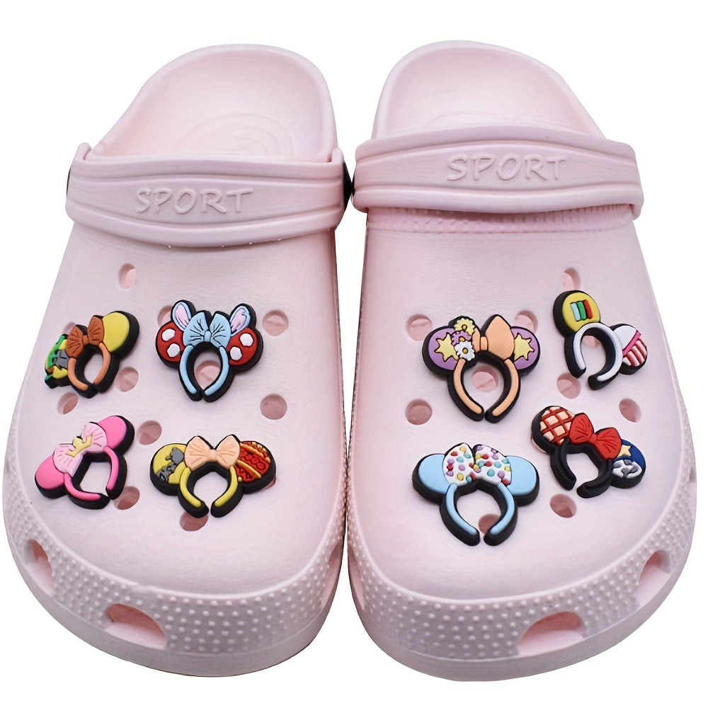 8pcs Cartoon Headband Pattern Shoe Decorations - Christmas Birthday Gift