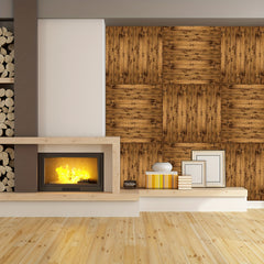 1pc 90 PVC Removable Thick Frosted Wood Grain Self adhesive Wall Sticker