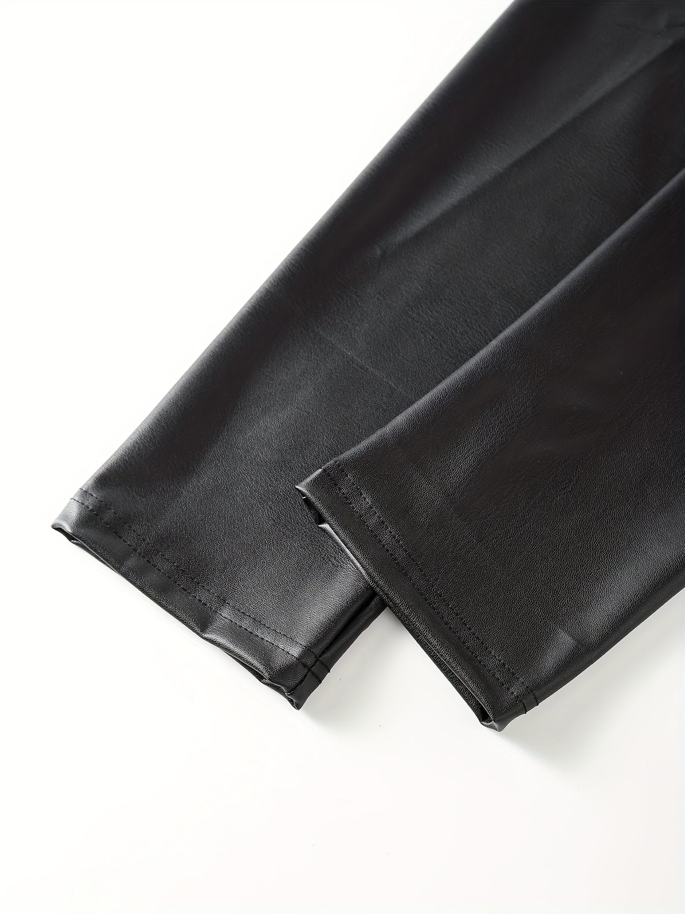 High Waist Slim PU Leather Pants
