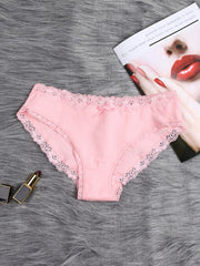 6 Pcs Lace Low Waist Women's Briefs Panties