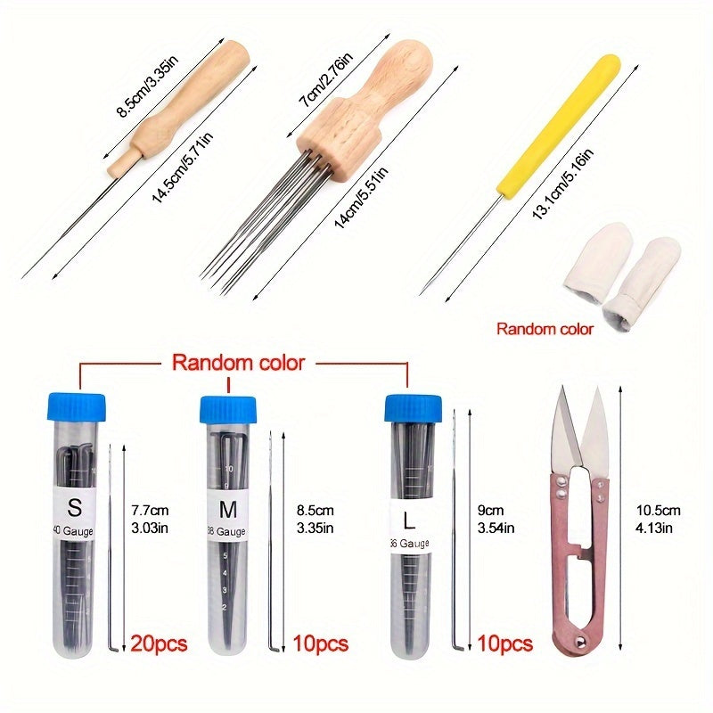 Complete Needle Felting Kit with 8 Felting Needles Tool 36 38 40 Gauge