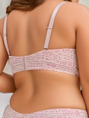 Sexy Bra Women's Plus Lace Rhinestone Molded Cup Bra