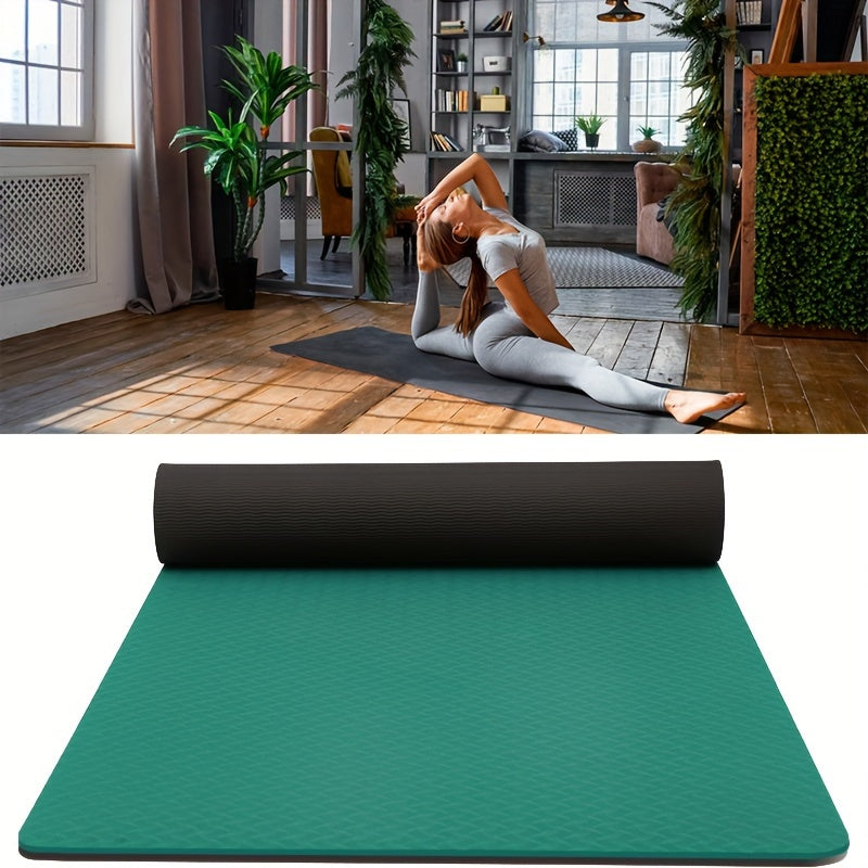 TPE Non-slip Soft Yoga Mat Thicken Widen Mute Fitness Mat 183x66x0.6cm