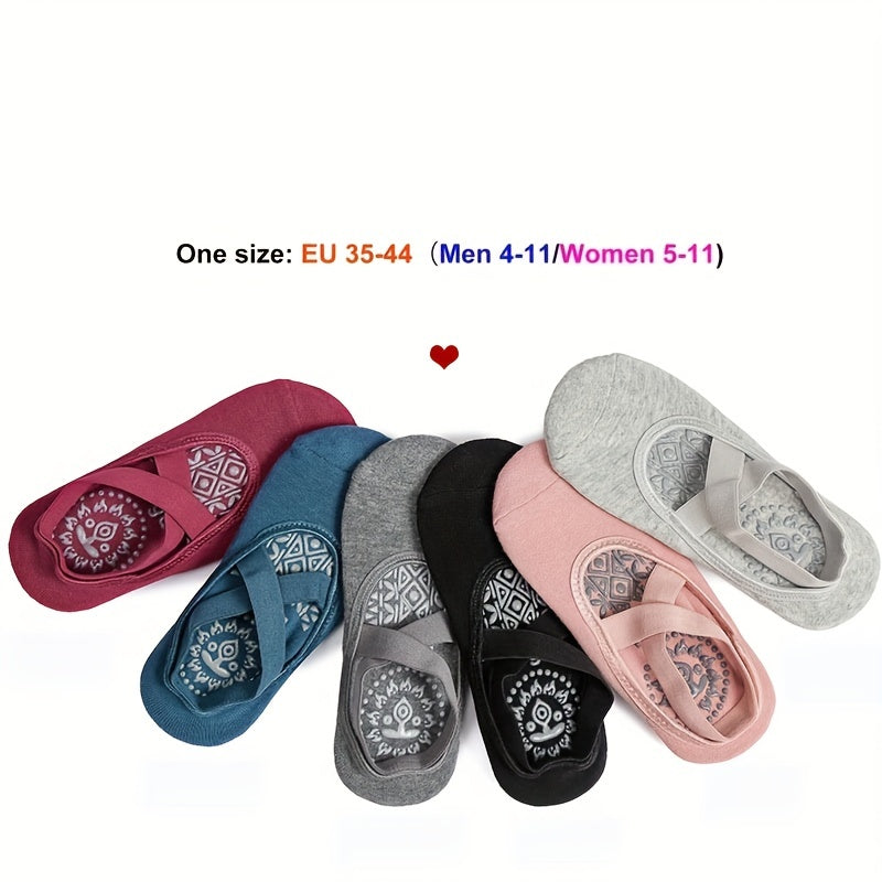 Cross Strap Yoga Socks Non-slip Ankle Socks for Pilates Dance