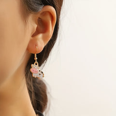 Cow Drop Earrings Gift for Girls Animal