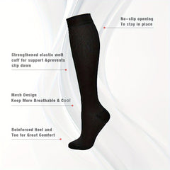Copper Compression Socks 10-20 mmHg Knee High for Women & Men