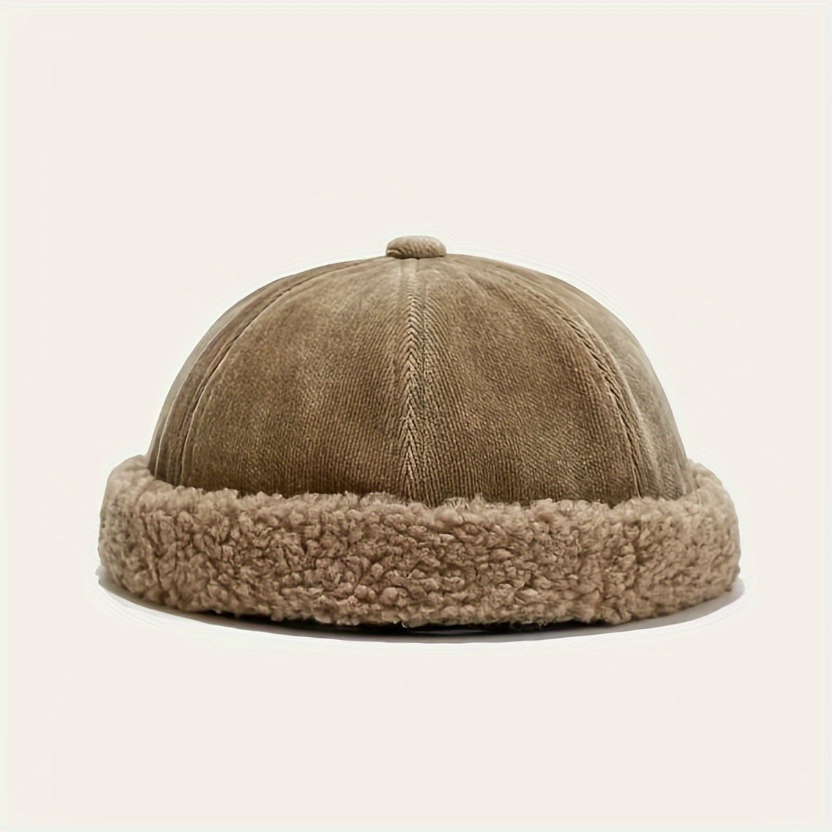 Winter Retro Cotton Warm Brimless Cap Men Women
