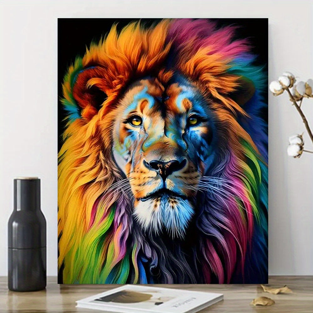 2pcs Lion Tiger 40 64x50 DIY Acrylic Painting Number Kit