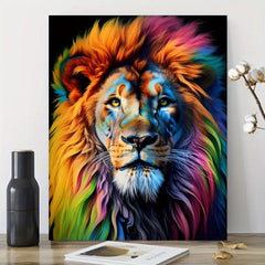 2pcs Lion Tiger 40 64x50 DIY Acrylic Painting Number Kit