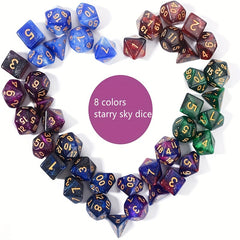 7 Starry Two-Faceted Dice Set