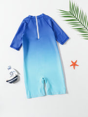 Boys Green Gradient Onesies Swimsuit