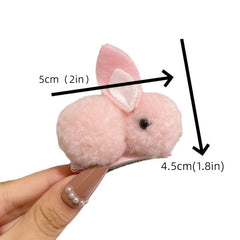 Girls Plush Rabbit Hair Clips Autumn Winter Decorative Accessory Holiday Gift
