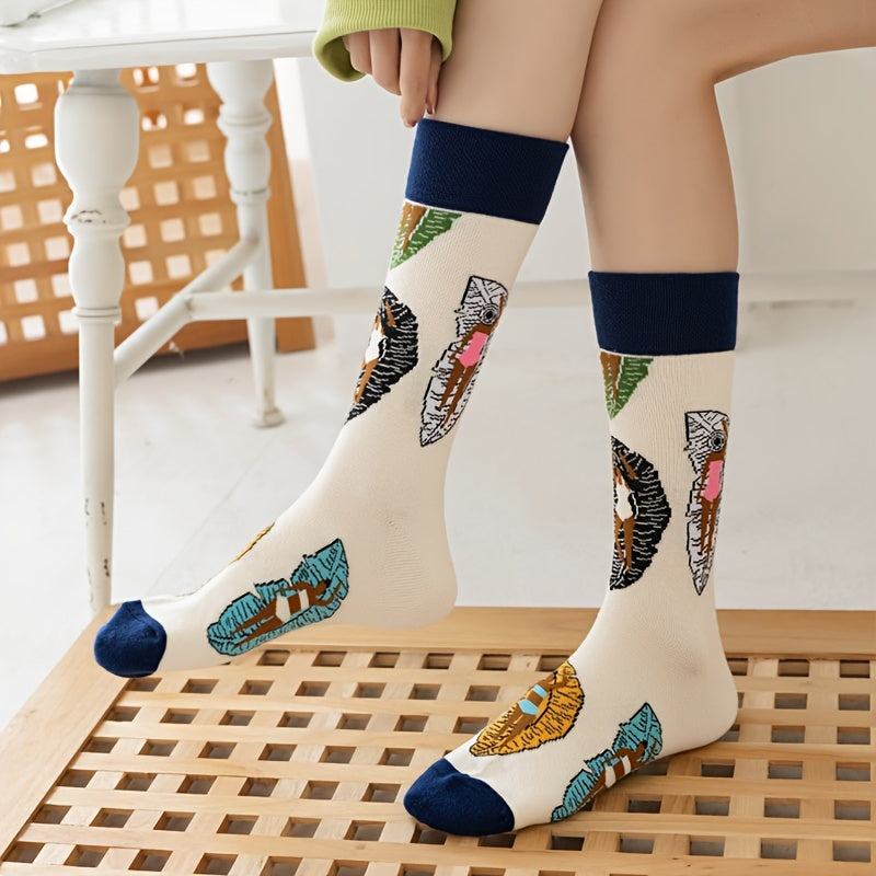 Funny Cartoon Print Socks for Women