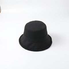 Women Winter Bucket Hat Solid Warm Hat Outdoor Casual Style Hat For Women Girls