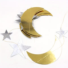 Star & Moon Paper Flower Hanging Decor for Events