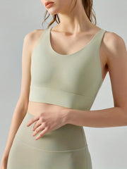 Criss Cross Back Sports Bra High Impact Shockproof