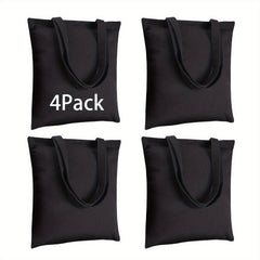 Large Canvas Tote Bags - Pack of 4, 6, or 12