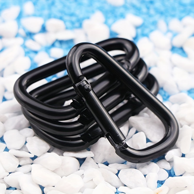 10pcs Aluminum Carabiner D Ring Clips Spring Snap Hook Keychain Clip