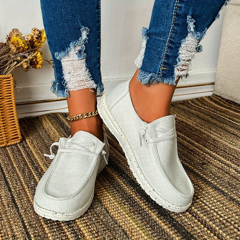 Women's Casual Canvas Lace Up Low Top Shoes