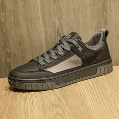 Men's Lace up Skate Shoes Good Traction PU Leather Upper