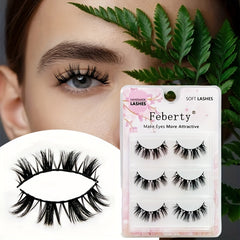 3D Faux Mink Lashes Soft Wispy Fluffy False Eyelashes Curly 3 Pairs