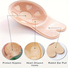 2pcs Women Push Up Bras Self Adhesive Silicone Strapless Invisible Bra