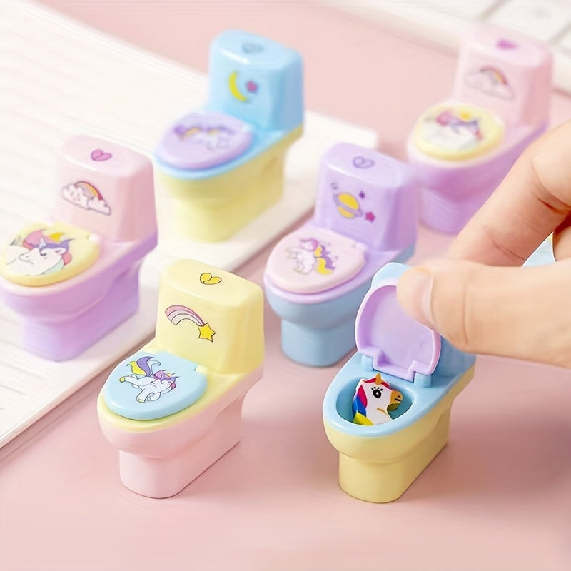 Animal Series Toilet Shape Pencil Sharpener with Eraser