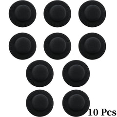 10 Pack Mini Top Hats for Dolls Wide Brim Felt Hats DIY Crafts Doll Accessories