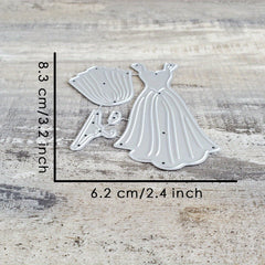 Metal Cutting Stencil Bride & Groom Dress Die For Card Decoration
