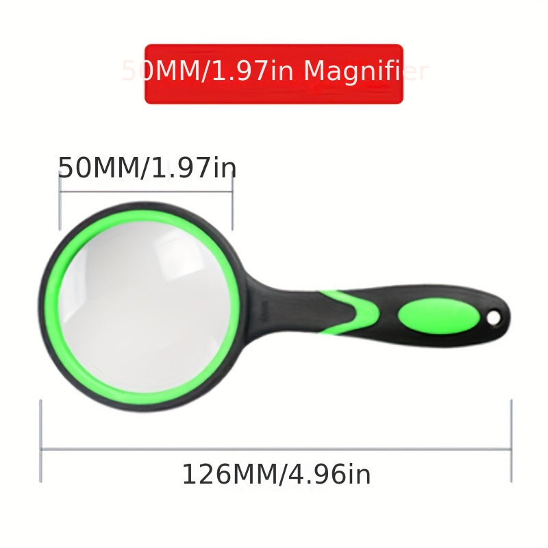 10X Magnifying Glass For Kids Seniors Handheld Reading Magnifier 50mm