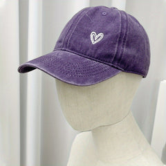 Vintage Embroidered Baseball Cap Distressed Sun Hat
